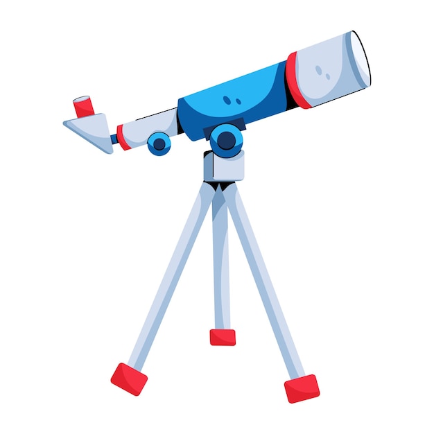 A flat icon of astronomical telescope