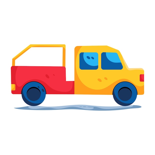 Flat icon of delivery truck