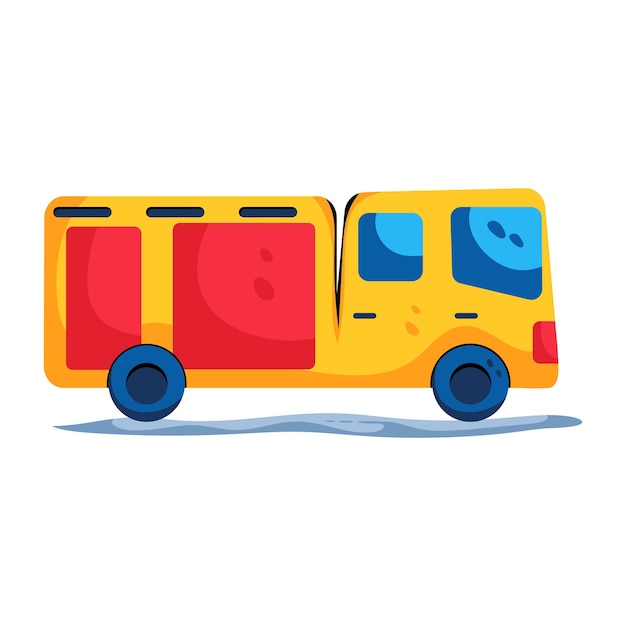 Flat icon of delivery truck