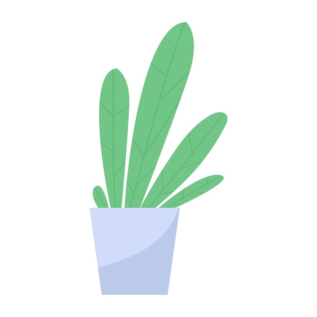 Flat icon design of indoor plant