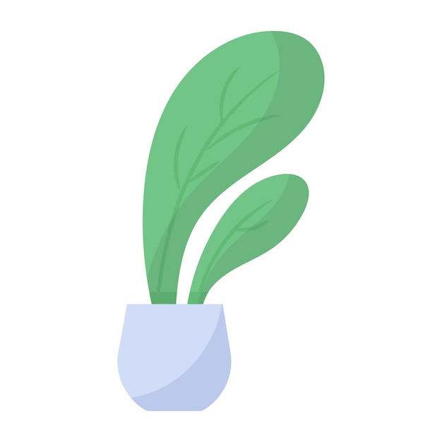 Flat icon design of indoor plant