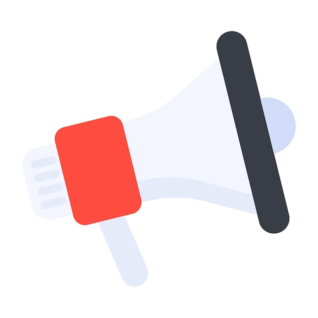 A flat icon design of megaphone 