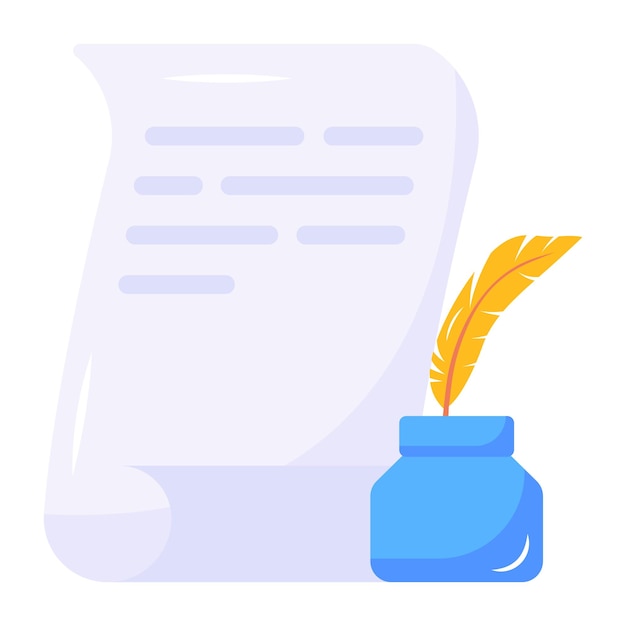 A flat icon design of notebook