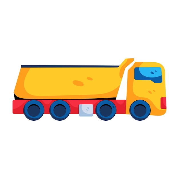 Flat icon of dumper truck