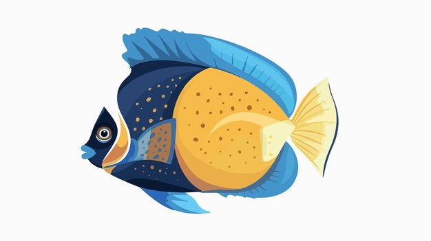 Vector flat icon of fish in aquarium