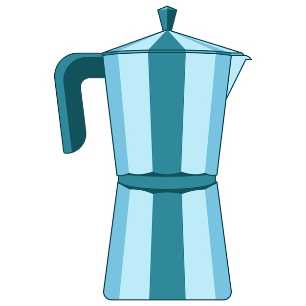 Flat icon illustration of coffee brewing method