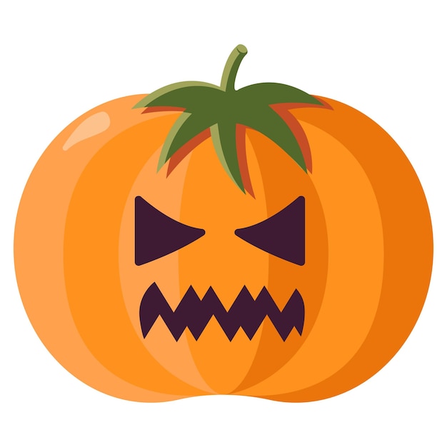 Flat icon illustration of halloween spooky items