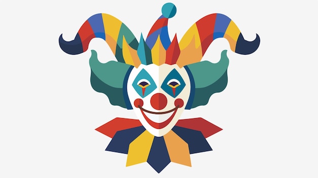 Vector flat icon of jester in humor theme