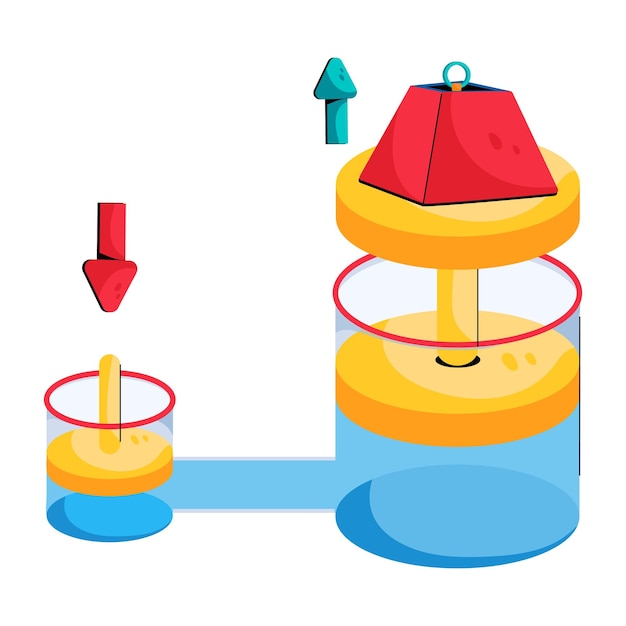 A flat icon of pressure compression