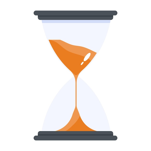 A flat icon of sand timer 