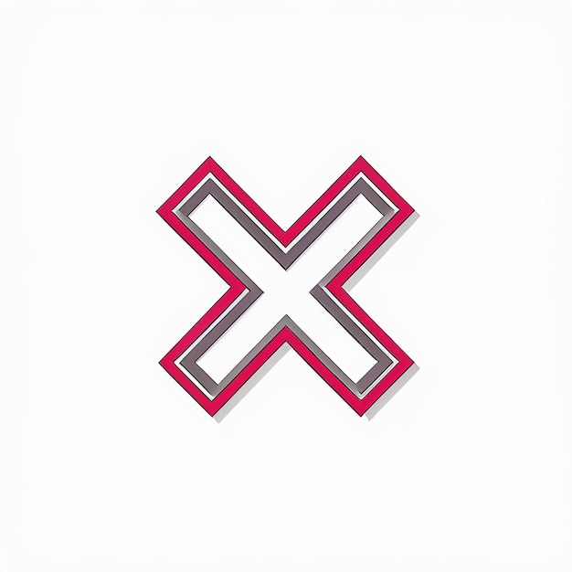 Vector flat icon of x mark