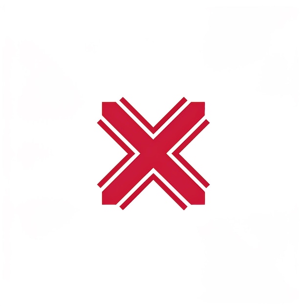 flat icon of X mark