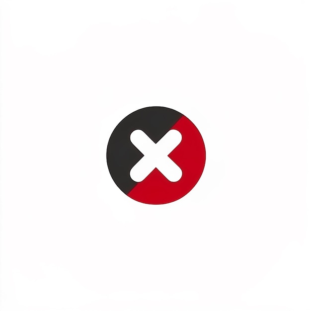 Vector flat icon of x mark