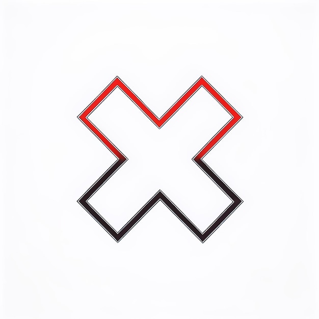 Vector flat icon of x mark