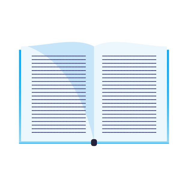 Flat illustation of open book literature vector icon