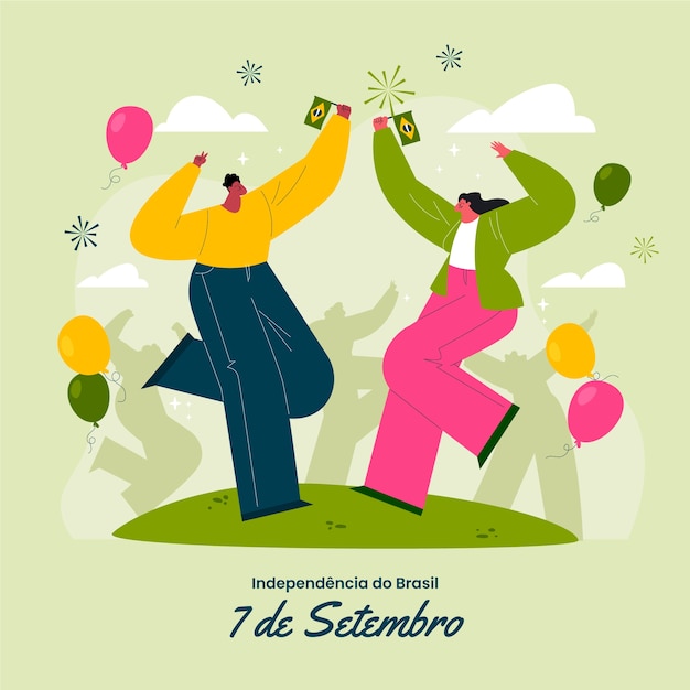 Flat illustration for 7 de setembro celebration