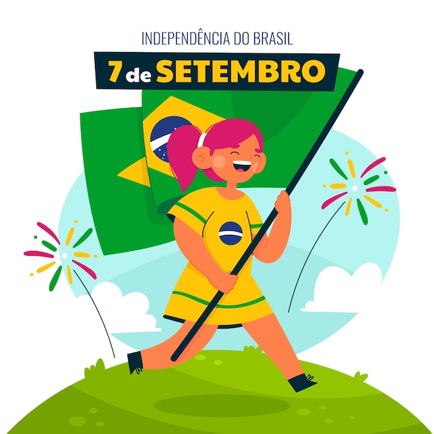 Flat illustration for 7 de setembro celebration