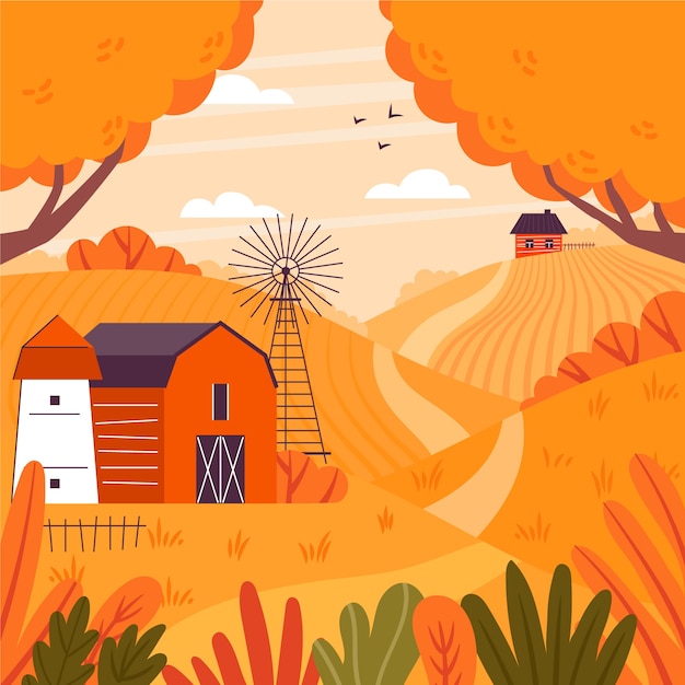 Flat illustration for autumn celebration