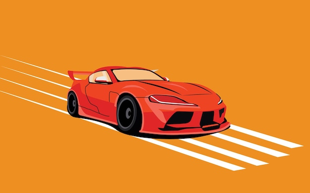 Flat Illustration of a car