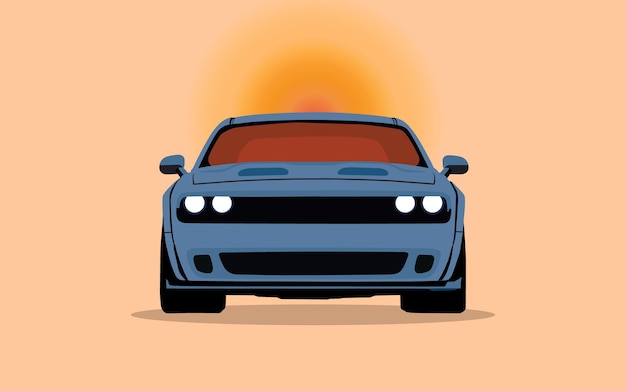 Flat Illustration of a car