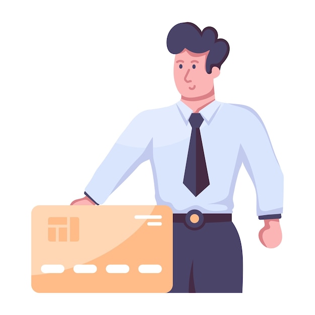 A flat illustration of card owner