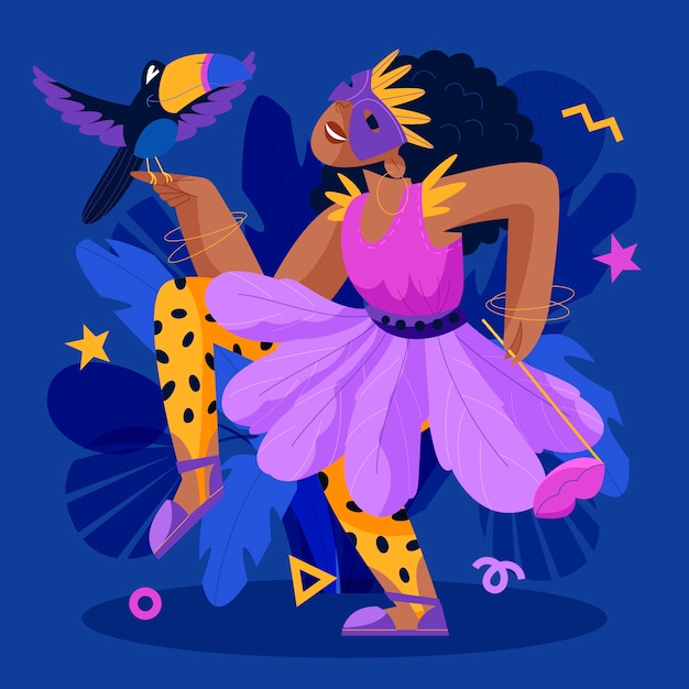 Flat illustration for carnival party