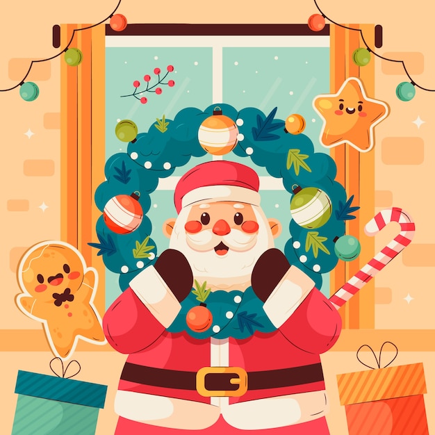 Flat illustration for christmas season celebration