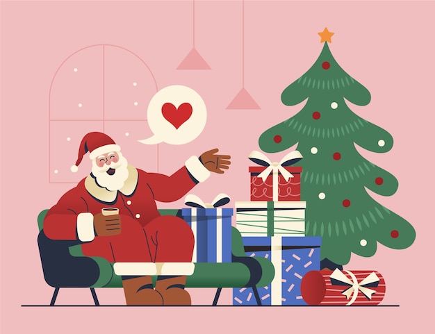 Flat illustration for christmas season celebration