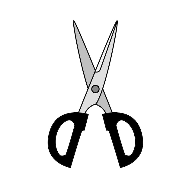 Flat illustration color doodle scissor