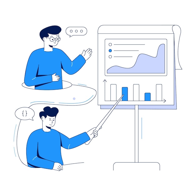 Flat illustration design of business analysis