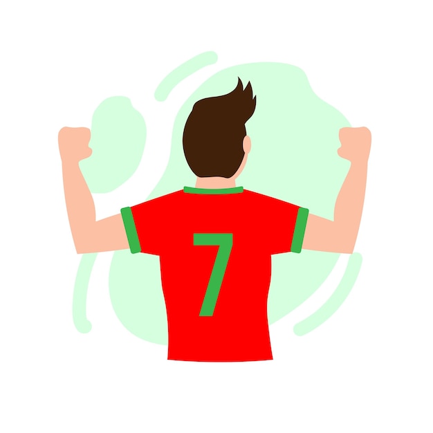 Flat illustration design soccer football free vector