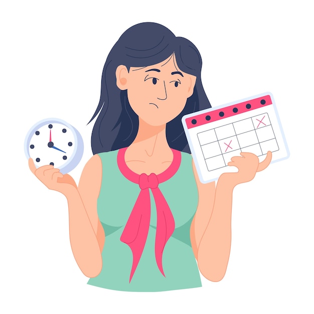 Flat illustration of employee scheduling