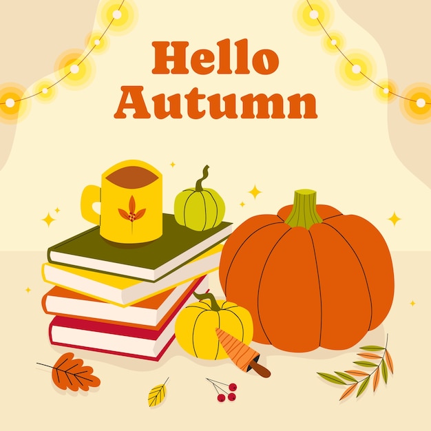 Flat illustration for fall season celebration