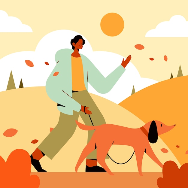 Flat illustration for fall season celebration