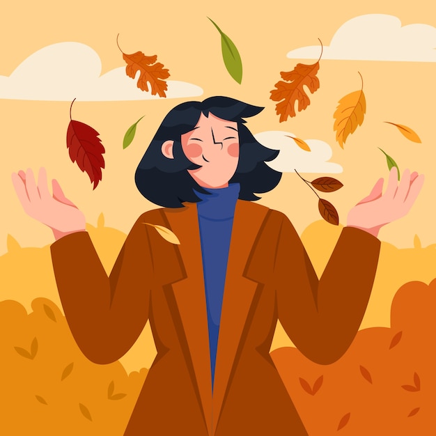 Flat illustration for fall season