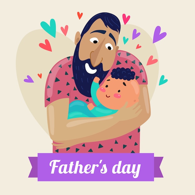 Flat illustration for father's day celebration