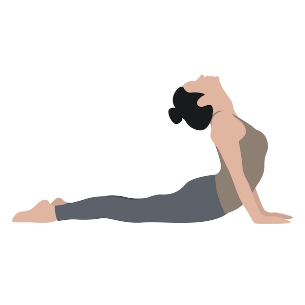 Flat Illustration of a girl in yoga pose