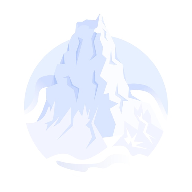 A flat illustration of glacier