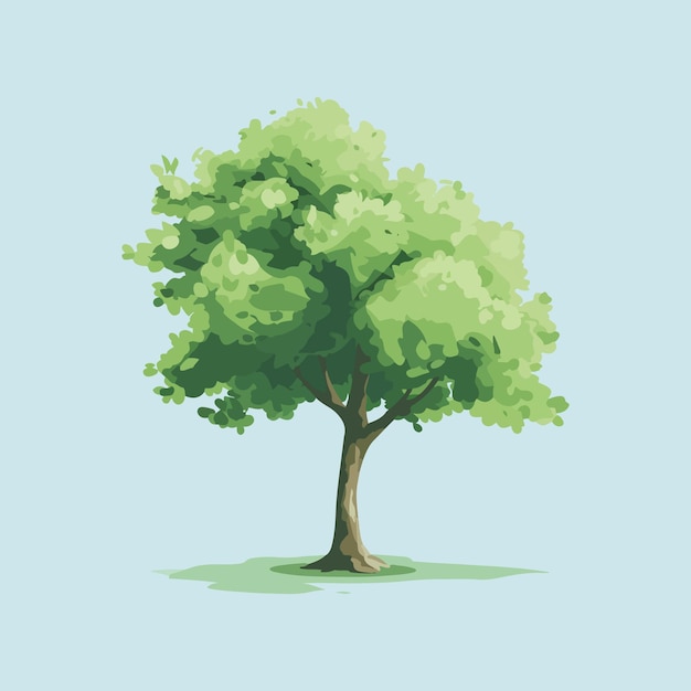 flat illustration of green tree