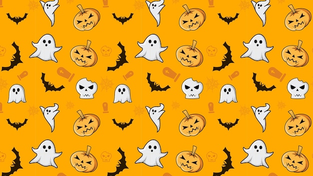 Flat illustration halloween pattern for new template