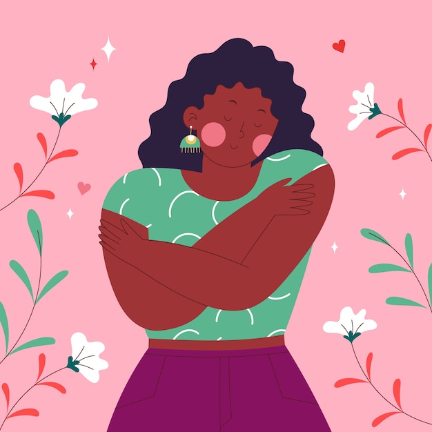 Flat illustration for hug day celebration