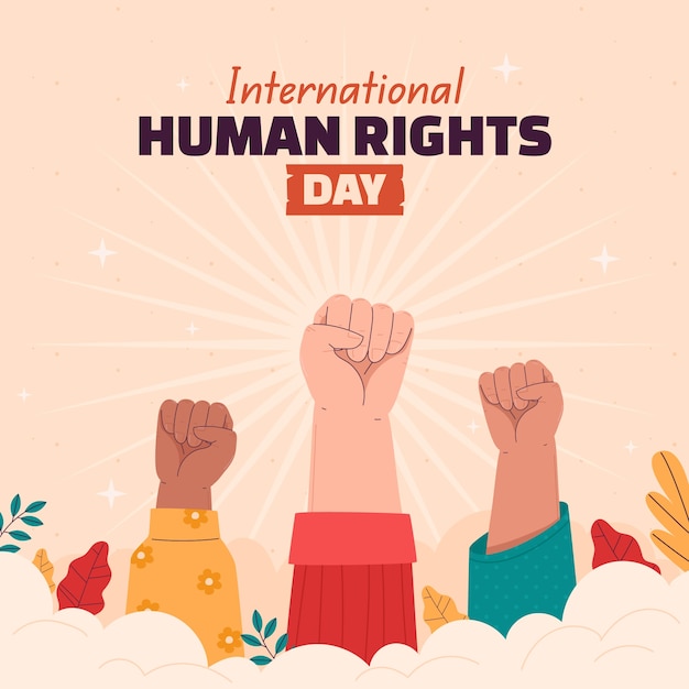 Flat illustration for human rights day