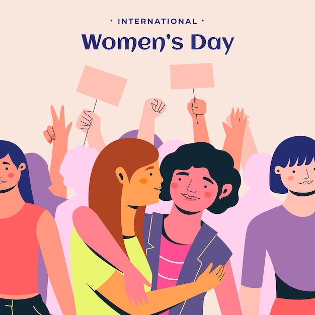 Flat illustration for international women's day