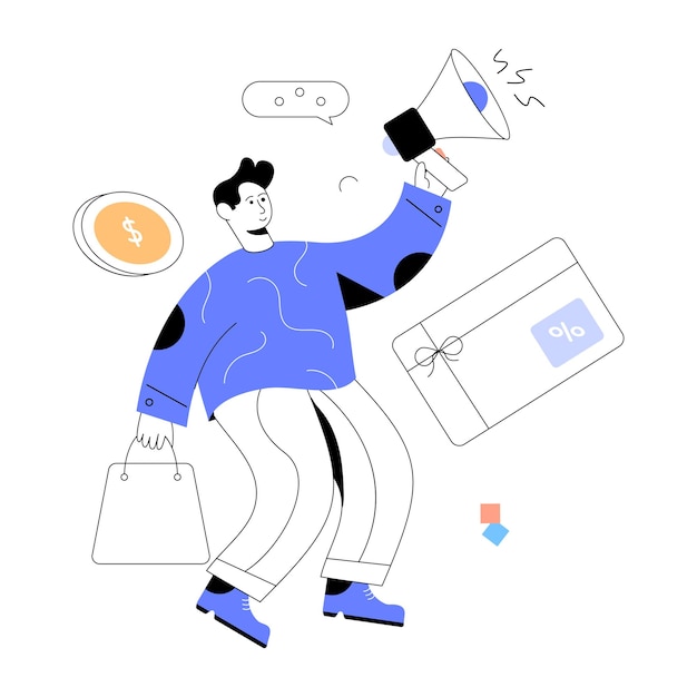 A flat illustration of loyalty program