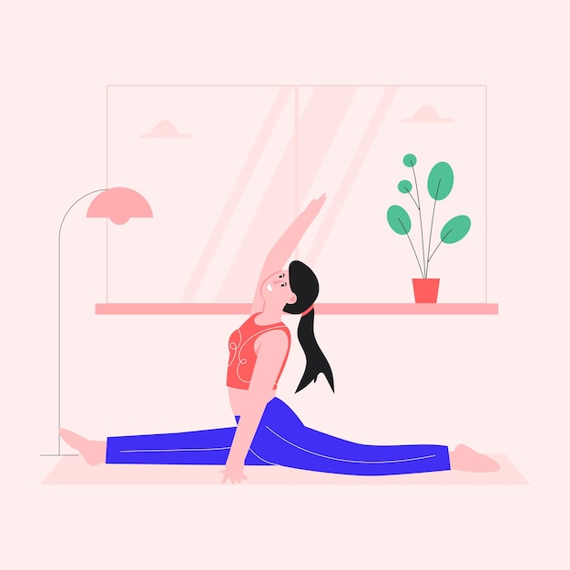 A flat illustration of meditation