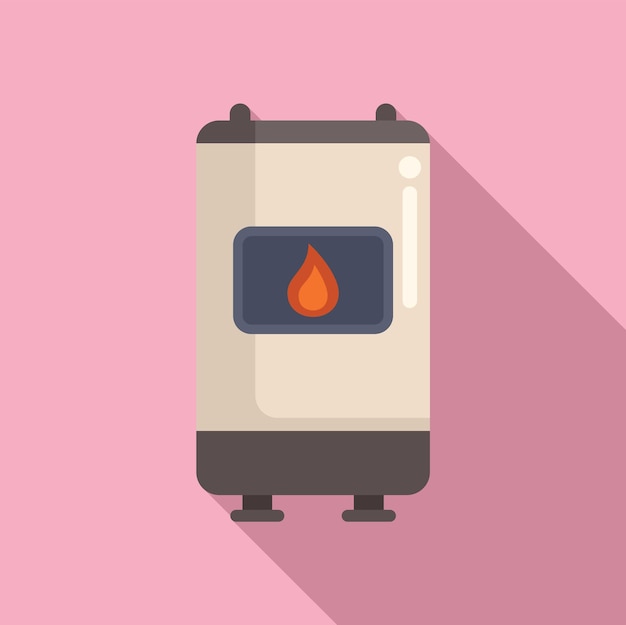 Vector flat illustration of modern home heater