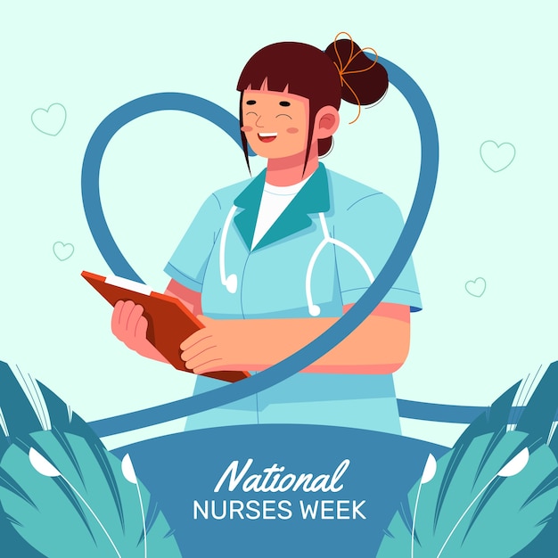 Vector flat illustration for national nurses week