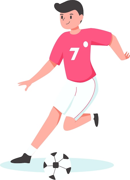 flat illustration of people playing soccer