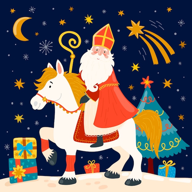 Flat illustration for sinterklaas holiday