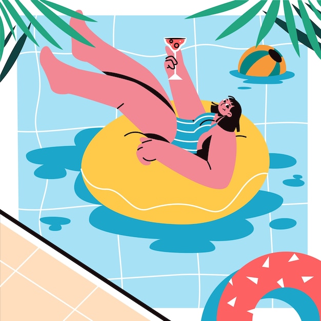 Flat illustration for summertime